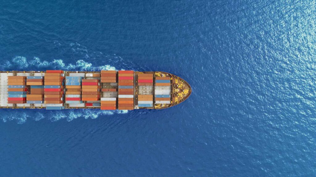 aerial top view container ship runing have wave in green sea bangkok thailand 993273826 31c41f9f6
