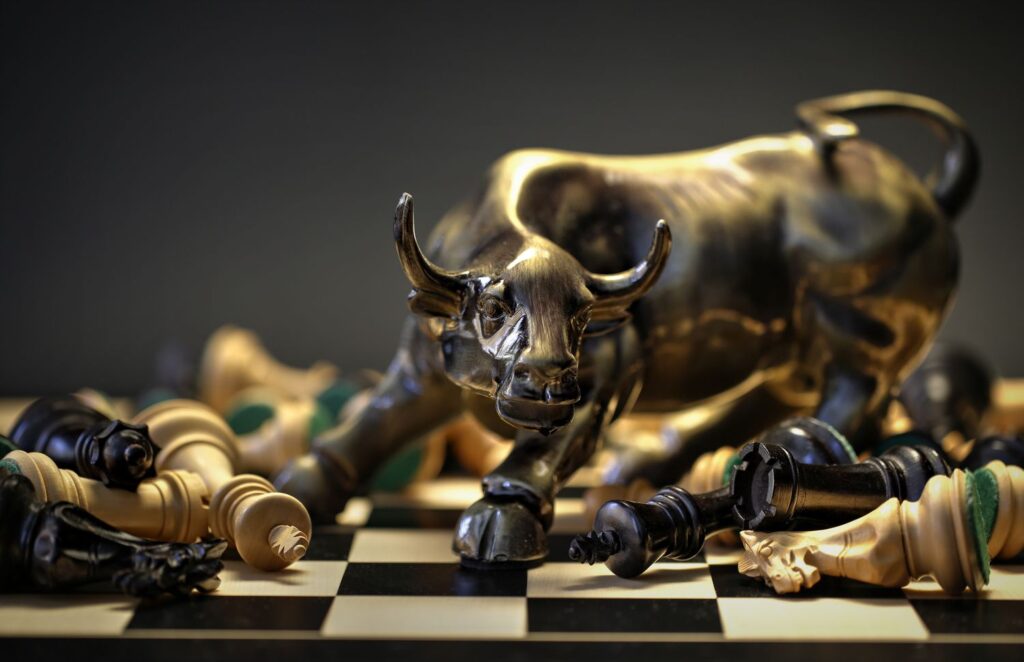 charging bull on chess board 538575587 5785b4635f9b5831b560f5bd