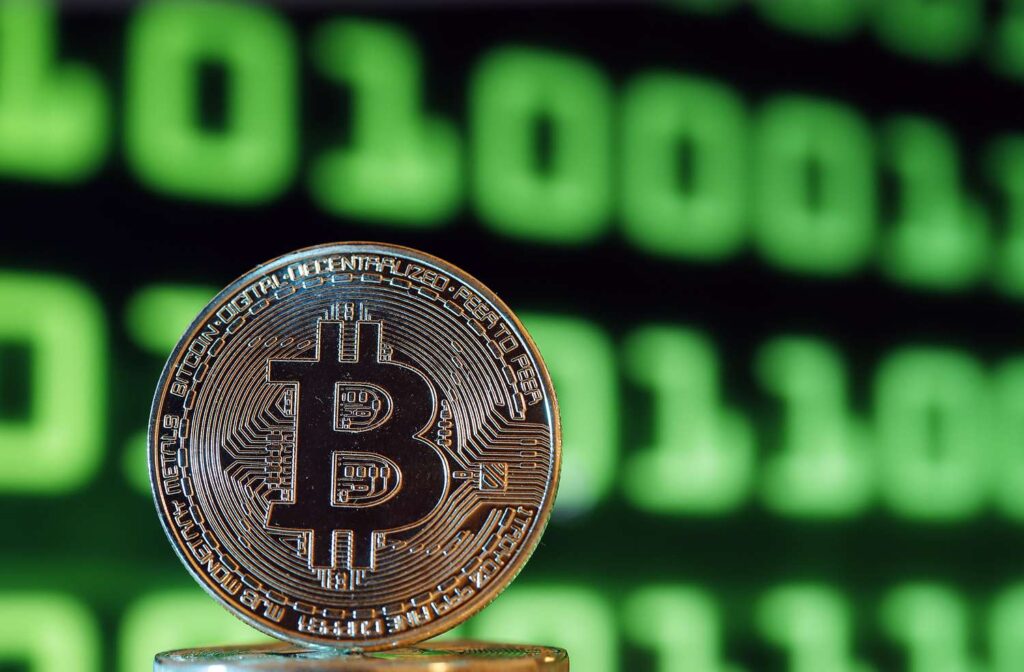 digital cryptocurrency bitcoin illustration 897291236 33cfbb764d2c46bd89f16c61a46e7a25