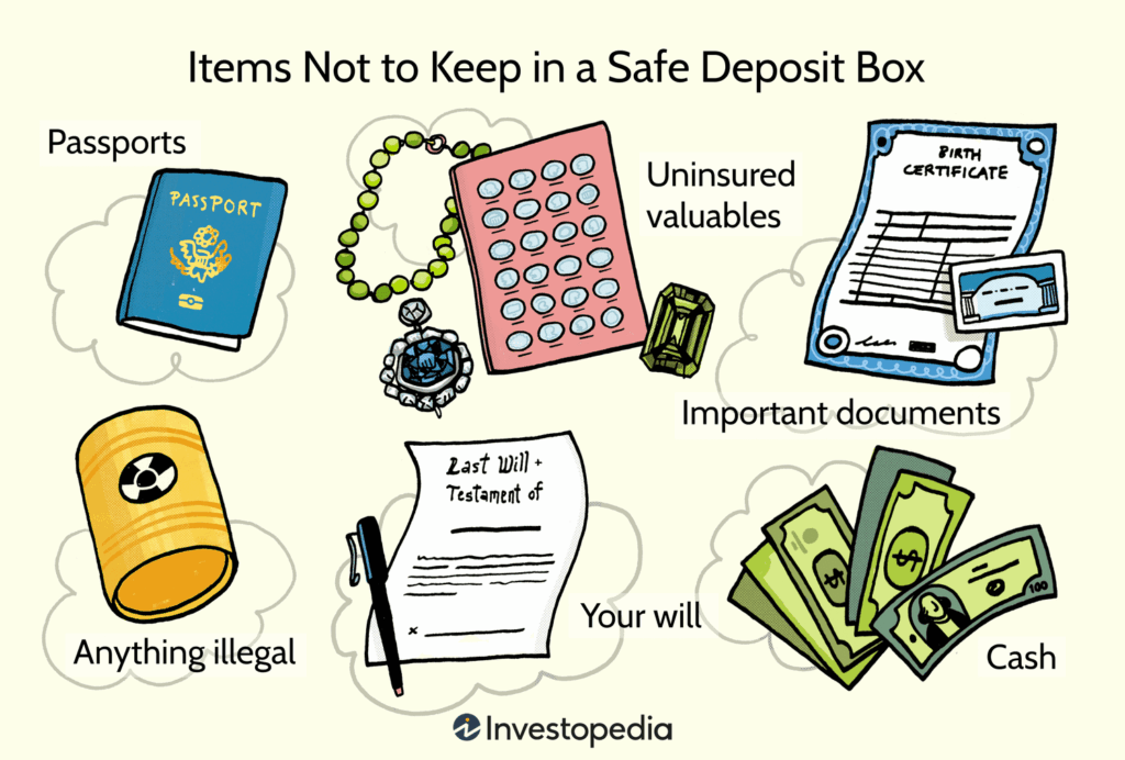 safe deposit box what to store and not store in yours 4589854 final 61fbded2c9b54d1ba6550c4aeff384a6